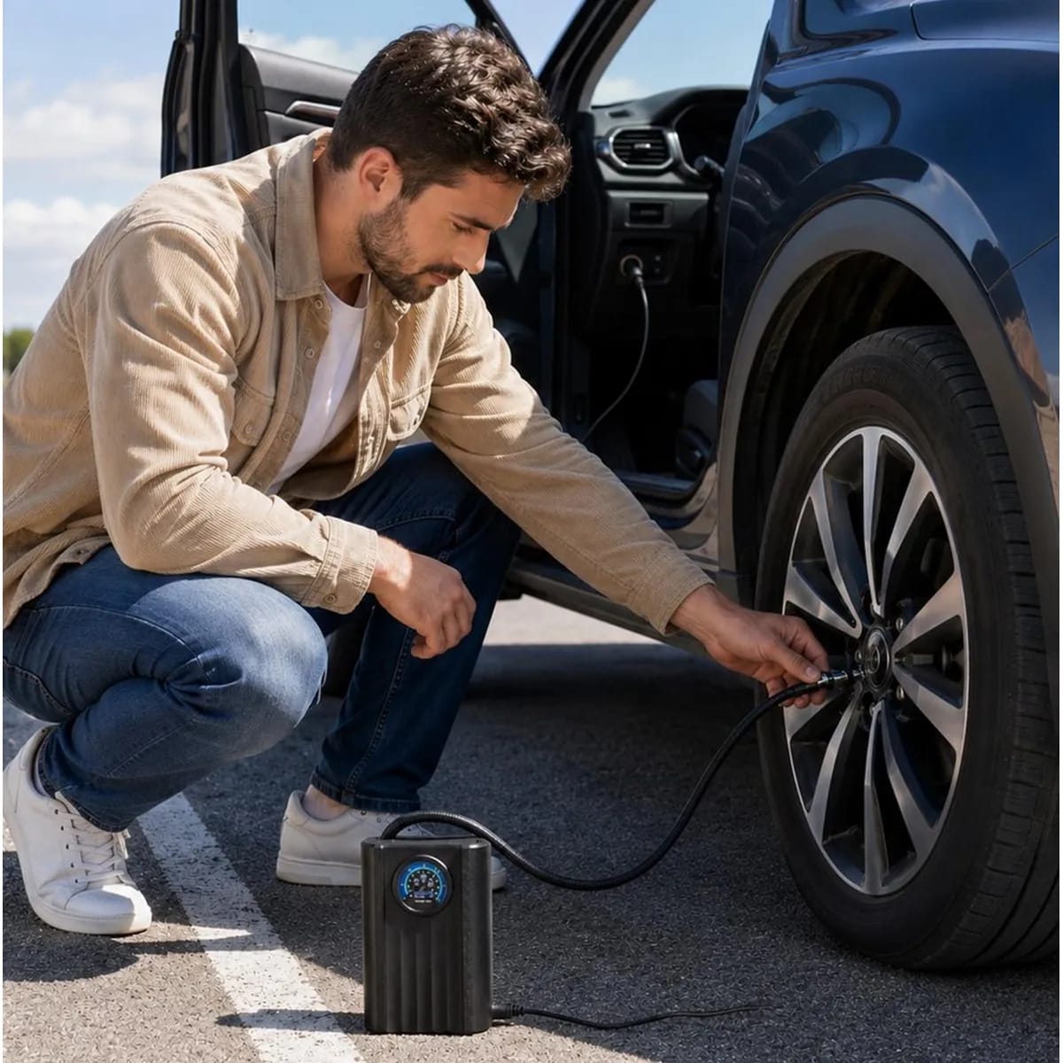 Mini Inflador de Auto, Bicicletas y Balones Portátil 🚚ENVÍO GRATIS + PAGA AL RECIBIR🏠