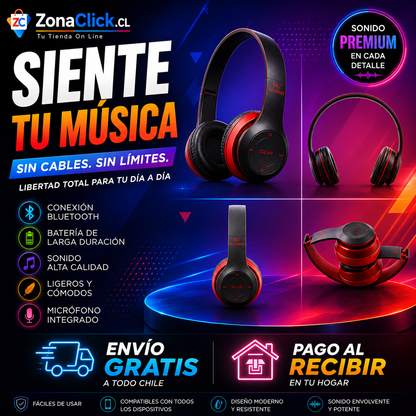 🎵Audífonos Bluetooth Inalámbricos P47 + 🚚 ENVÍO GRATIS + PAGA AL RECIBIR 🏠
