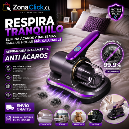 Aspiradora Anti ácaros Inalámbrica + ENVÍO GRATIS + PAGA AL RECIBIR 🏡