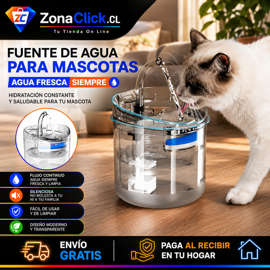 🐾 BEBEDERO MASCOTAS TRANSPARENTES +🚚 ENVÍO GRATIS + PAGA AL RECIBIR🏠