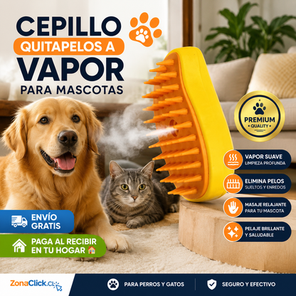 Cepillo Quitapelo a Vapor Recargable para Mascotas + ENVÍO GRATIS