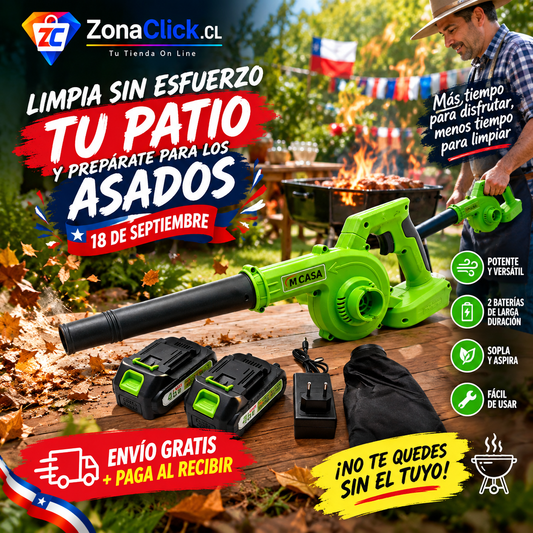 Soplador Aspiradora Inalámbrico Mcasa 48V + 🚚ENVÍO GRATIS + PAGA AL RECIBIR🏠