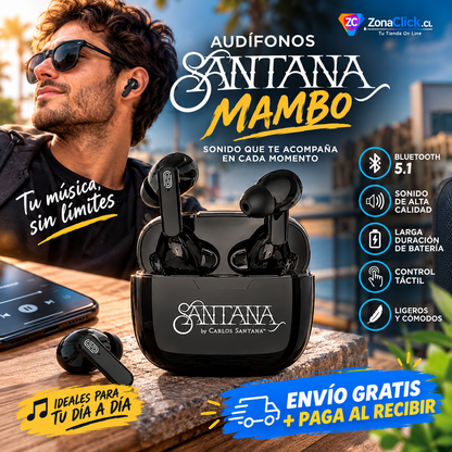 🎧Santana Mambo Auriculares Inalámbricos🎶🚚ENVÍO GRATIS + PAGA AL RECIBIR🏠