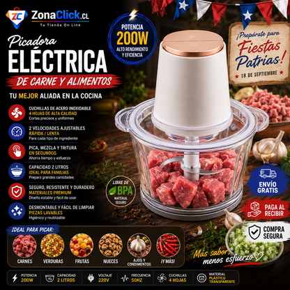 🔪PICADORA  BOLD TRANSPARENTE + 🚚ENVIO GRATIS + PAGA AL RECIBIR🏠