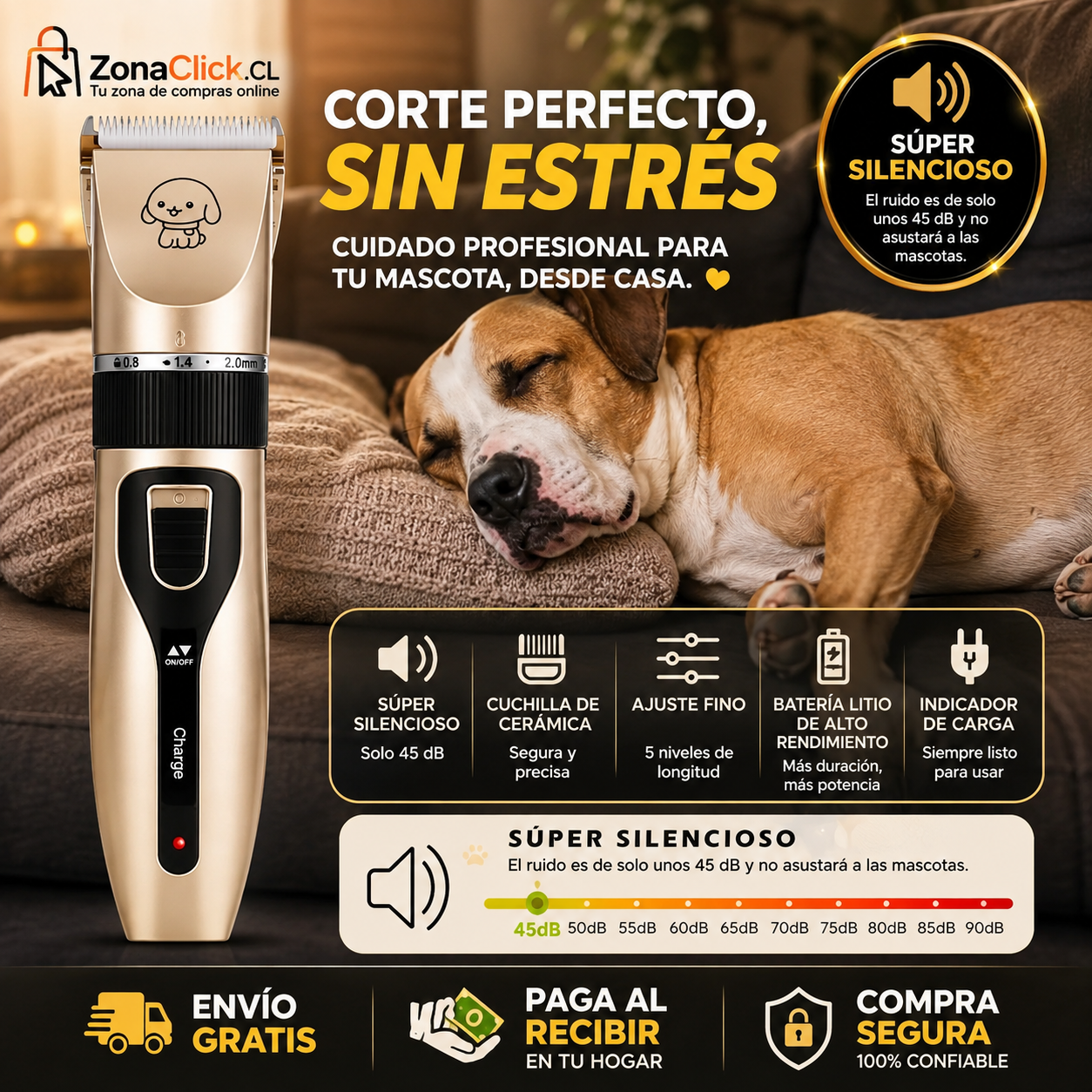 🐾Set Maquina de Aseo para Perros y Gatos 🐾 + ENVÍO GRATIS + PAGA AL RECIBIR🏠
