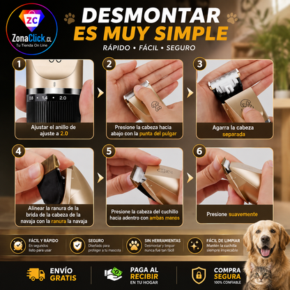 🐾Set Maquina de Aseo para Perros y Gatos 🐾 + ENVÍO GRATIS + PAGA AL RECIBIR🏠