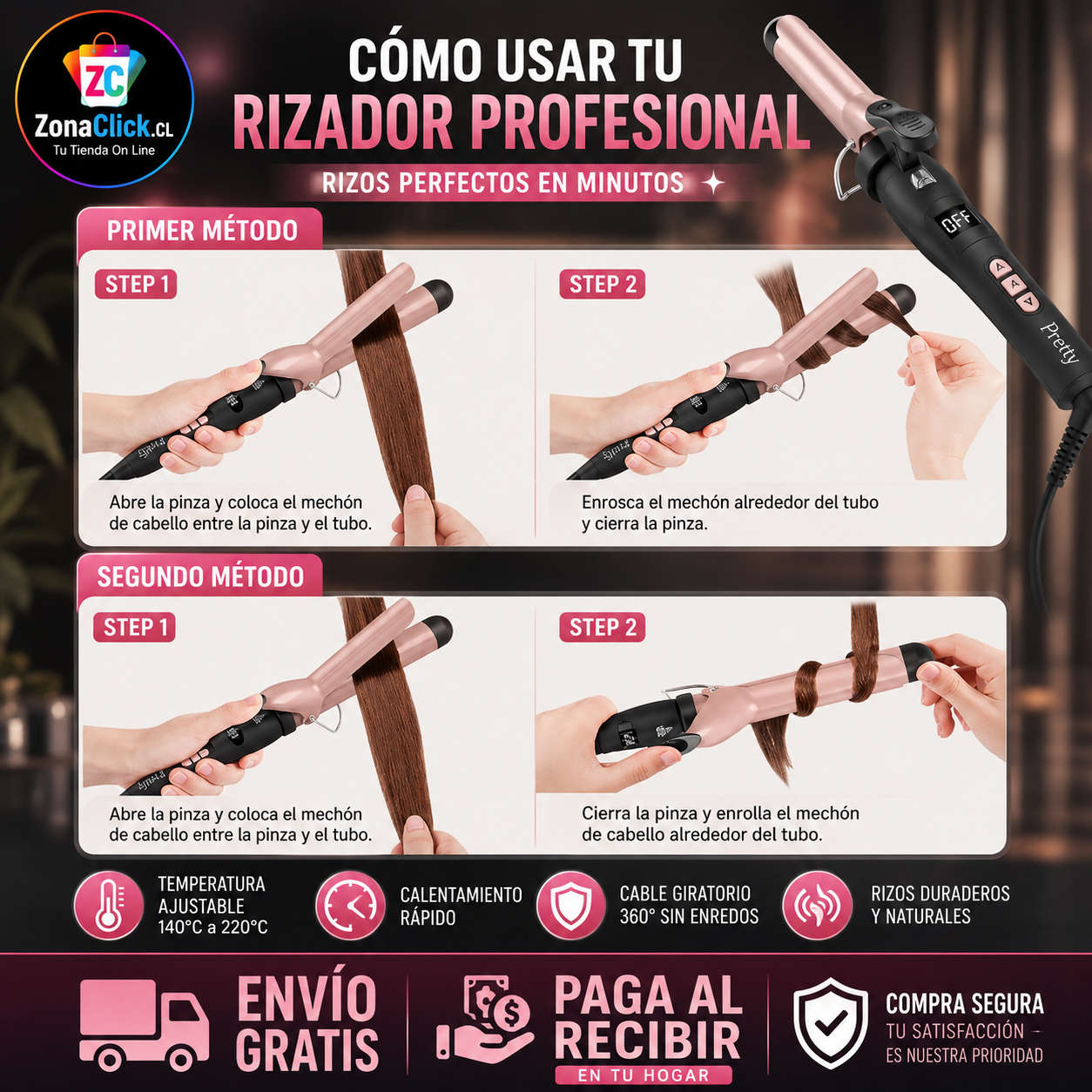 💖Plancha Alisador y Ondulador + ENVÍO GRATIS + PAGA AL RECIBIR 🏠