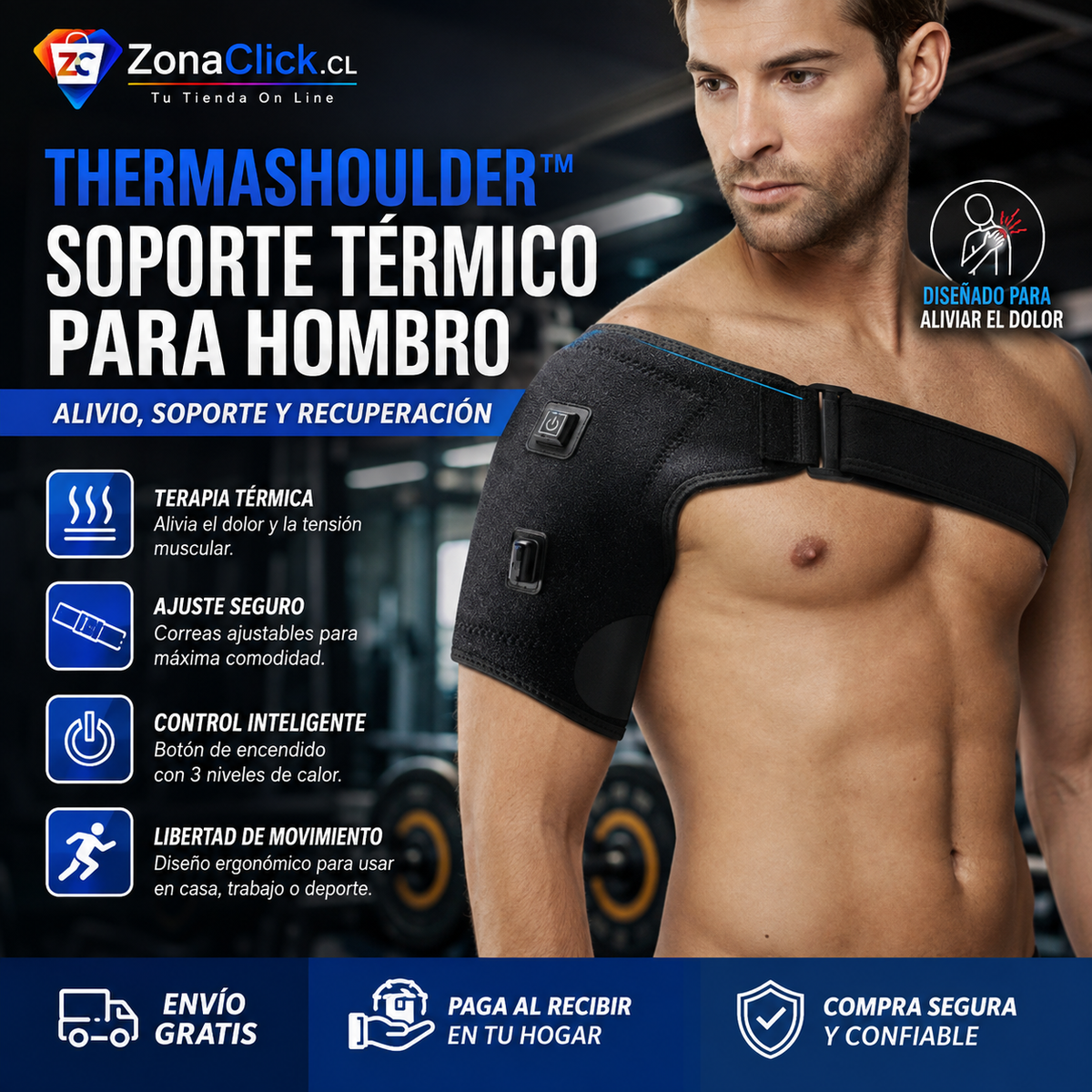 Almohadilla Térmica para Hombro ENVÍO GRATIS + PAGA AL RECIBIR 🏠