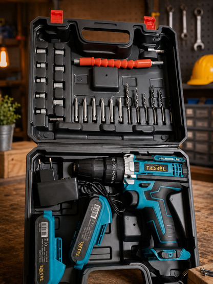 SET TALADRO INALAMBRICO 48V CON MALETA Y ACCESORIOS + 2 BATERÍAS
