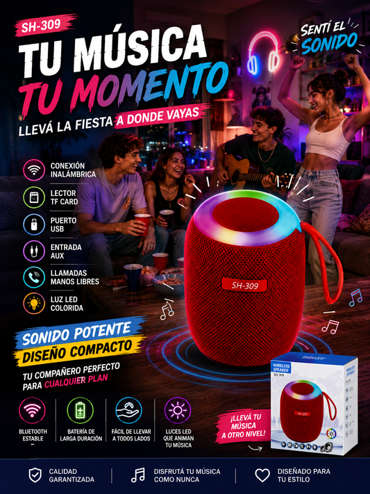 Parlante Portatil Wireless Speaker - ENVÍO GRATIS