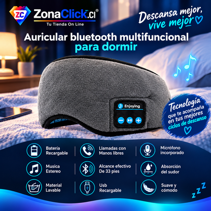 DreamSound™ Antifaz Para Dormir con Audio Bluetooth Recargable ENVÍO GRATIS🏠
