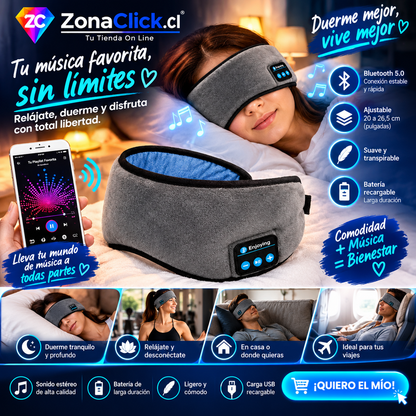 DreamSound™ Antifaz Para Dormir con Audio Bluetooth Recargable ENVÍO GRATIS🏠