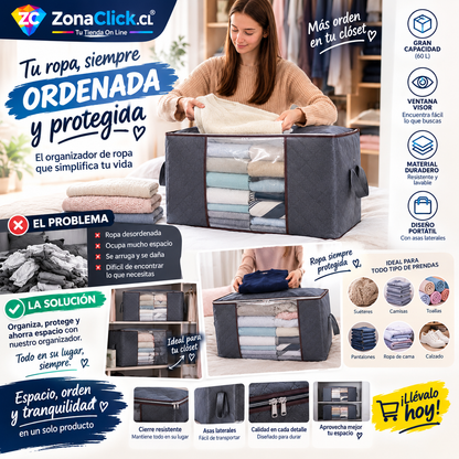 Pack 4 - Organizador y Almacenador Ropa 🚚ENVÍO GRATIS + PAGA AL RECIBIR🏠