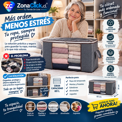 Pack 4 - Organizador y Almacenador Ropa 🚚ENVÍO GRATIS + PAGA AL RECIBIR🏠