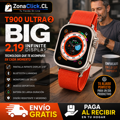 RELOJ SMARTWATCH T900 ULTRA BIG (HOMBRE) + ENVÍO GRATIS + PAGA AL RECIBIR