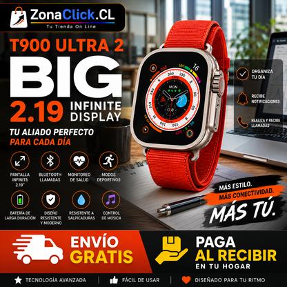 RELOJ SMARTWATCH T900 ULTRA BIG (HOMBRE) + ENVÍO GRATIS + PAGA AL RECIBIR