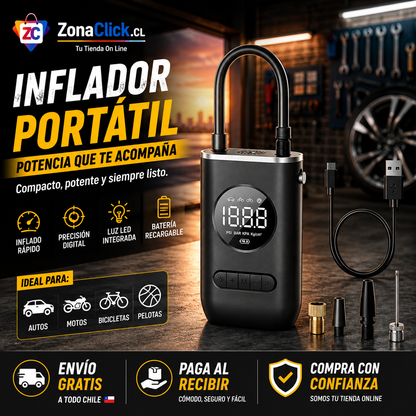 COMPRESOR DE AIRE PORTATIL 🚚ENVÍO GRATIS + PAGO AL RECIBIR🏠