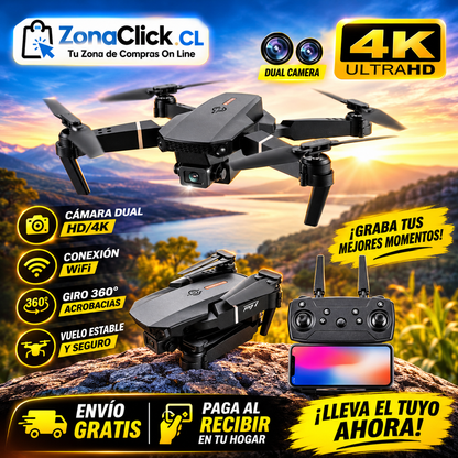 Dron Dual Camera ™ 4K Wi-Fi + 🚚ENVÍO GRATIS + PAGA AL RECIBIR 🏡