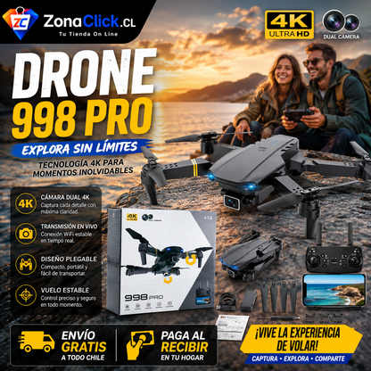 Dron Dual Camera ™ 4K Wi-Fi + 🚚ENVÍO GRATIS + PAGA AL RECIBIR 🏡