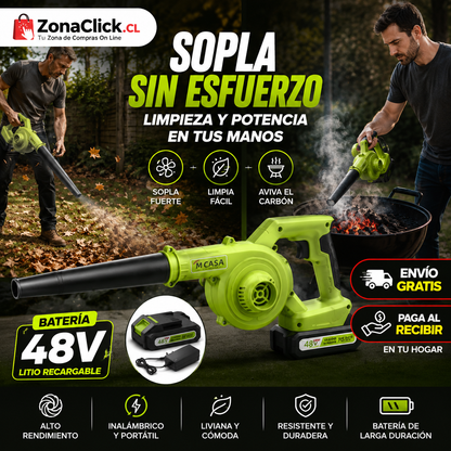 Soplador Aspiradora Inalámbrico Mcasa 48V + 🚚ENVÍO GRATIS + PAGA AL RECIBIR🏠