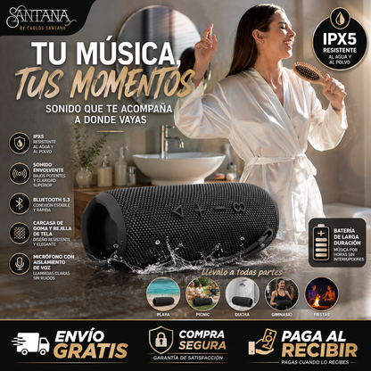 Santana Energía Parlante Bluetooth 5.3 🚚ENVÍO GRATIS + PAGA AL RECIBIR🏡