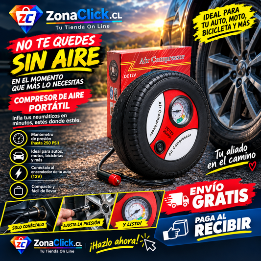 Inflador de Neumáticos Tipo Rueda 🚚ENVÍO GRATIS + PAGA AL RECIBIR🏠