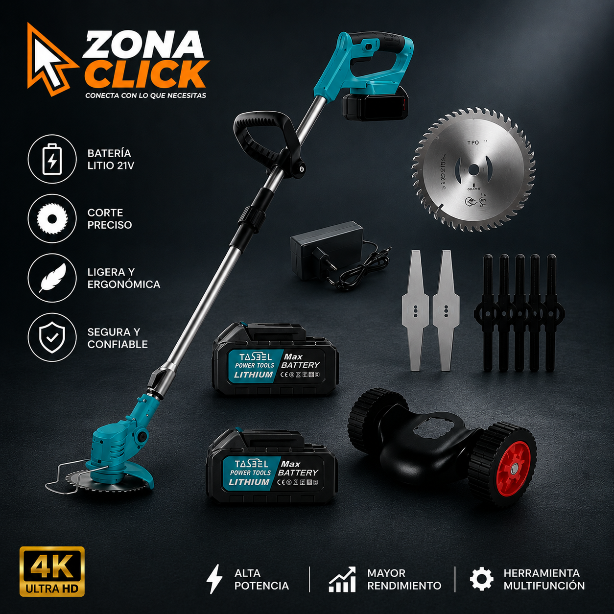 Cortador de Césped inalámbrico 2 Batería - ENVÍO GRATIS - PAGA AL RECIBIR 🌳