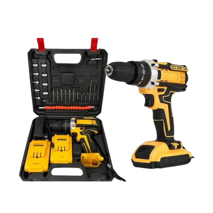 TALADRO INALAMBRICO 98V AMARILLO + ENVÍO GRATIS