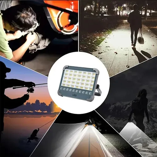 Foco Led 100w Emergencia Recargable USB y Solar + 🔥POWER BANK 6000 mAh🔥+ ENVÍO GRATIS 🏠