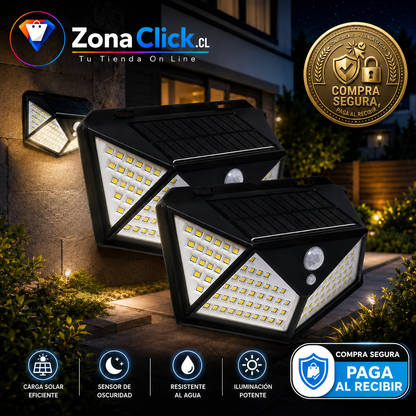 Foco Solar ☀️ Premium con Sensor 💡PACK 2 + ENVÍO GRATIS + PAGA AL RECIBIR📦