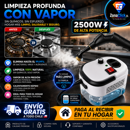 Limpiadora a Vapor Multiuso Elimina Grasa - ENVÍO GRATIS - PAGA AL RECIBIR✅