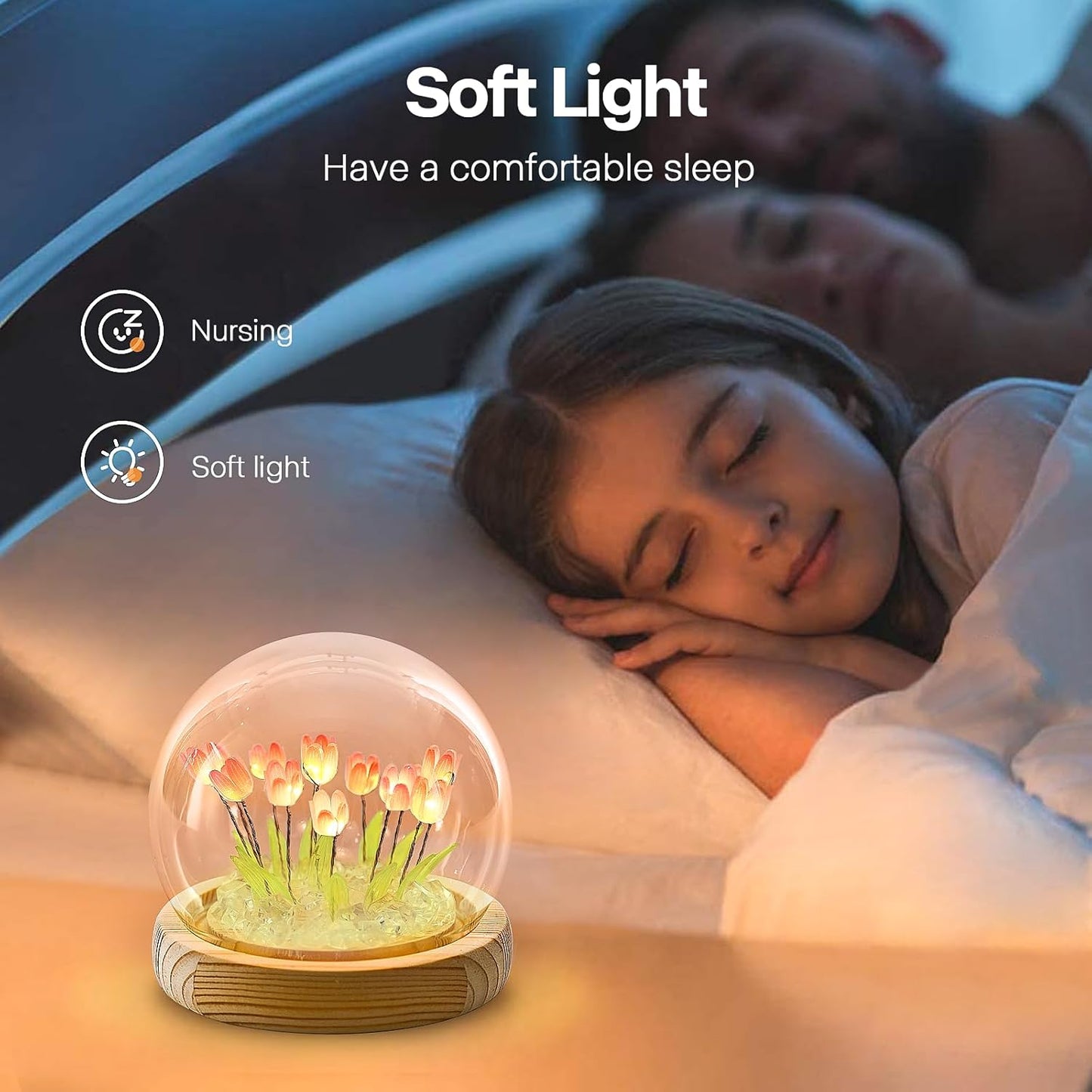 Lámpara LED Nocturna De Tulipanes