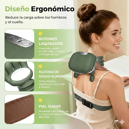 Masajeador Eléctrico Portátil de Dedos con Calor y Vibración + ENVÍO GRATIS 🏡