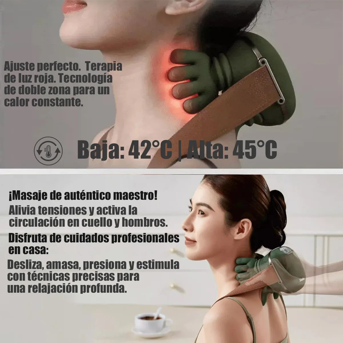 Masajeador Eléctrico Portátil de Dedos con Calor y Vibración + ENVÍO GRATIS 🏡