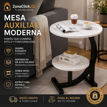 Mesa De Centro De Doble Cara BLANCA + 🚚 ENVIO GRATIS + PAGA AL RECIBIR 🏡