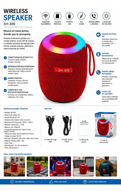Parlante Portatil Wireless Speaker - ENVÍO GRATIS