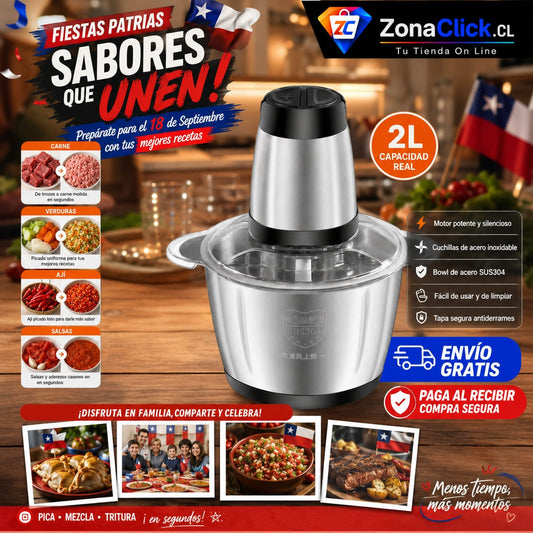 🔪Picadora Eléctrica 2 Velocidades + 🚚ENVIO GRATIS + PAGA AL RECIBIR 🏠