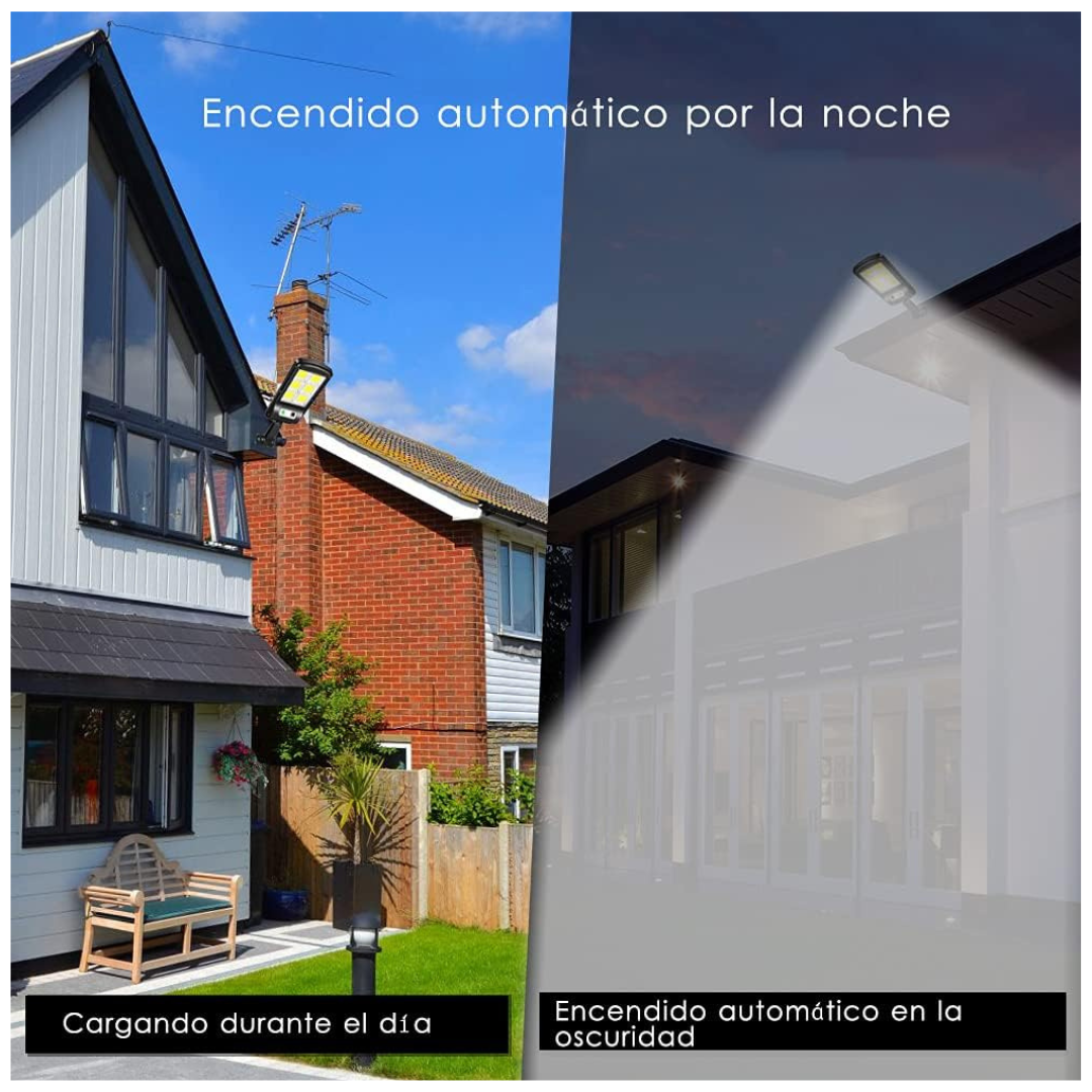 Foco Solar Recargable De Poste 28CM 4W + ENVÍO GRATIS