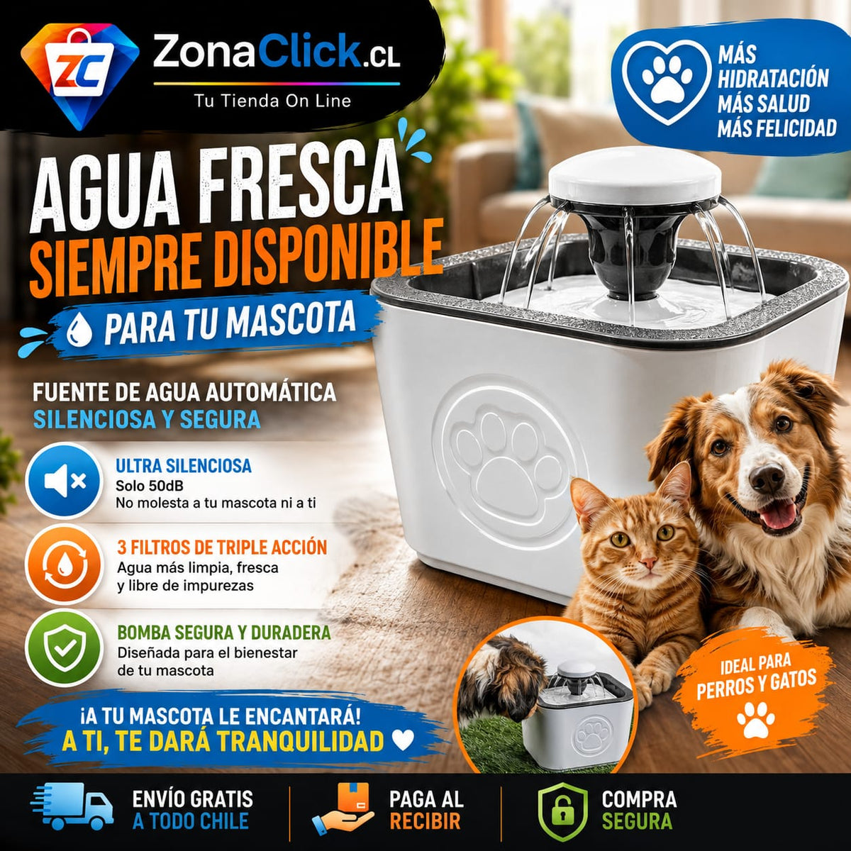 HydroPet Fresh™ – Fuente Inteligente para Perros y Gatos ENVÍO GRATIS🏠
