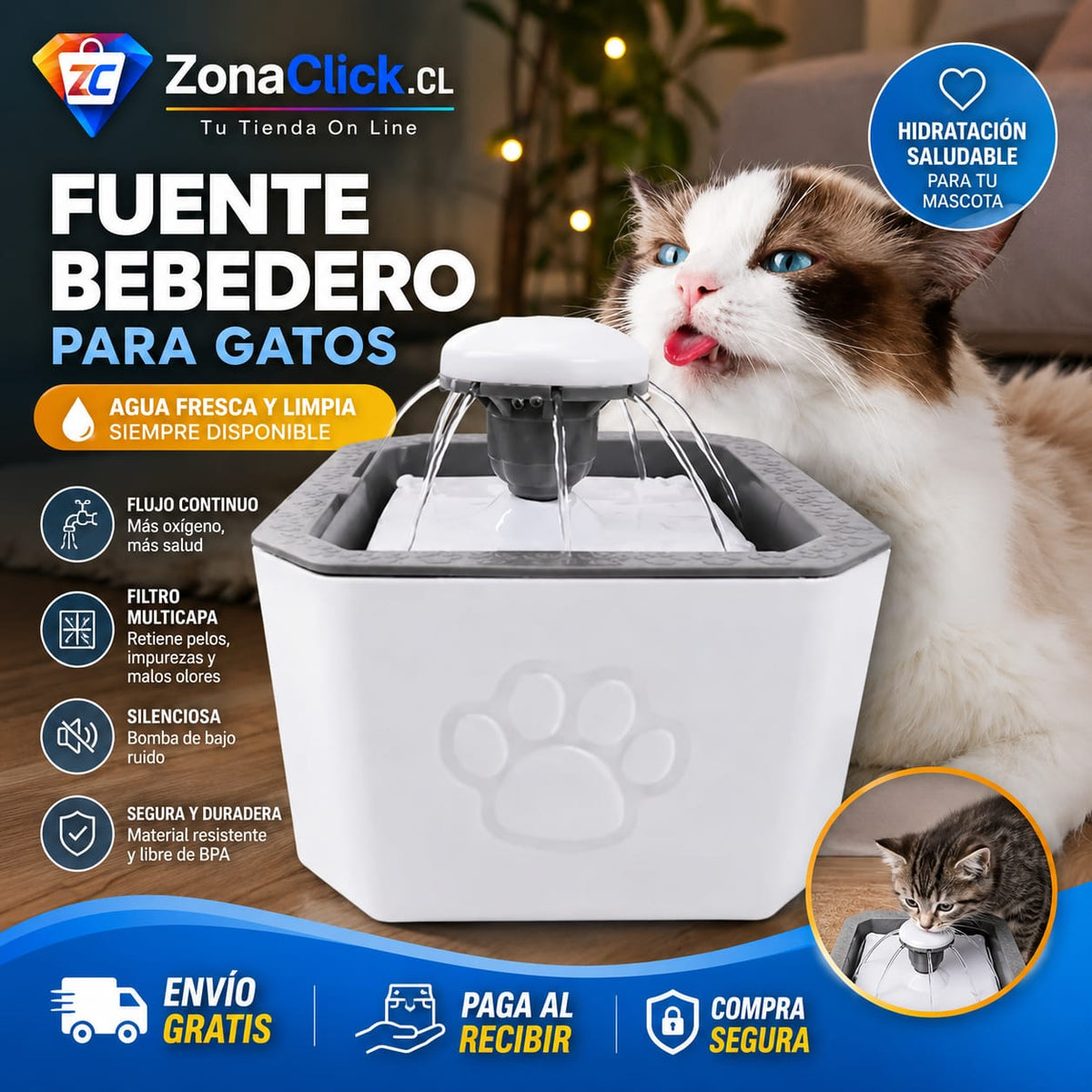 HydroPet Fresh™ – Fuente Inteligente para Perros y Gatos ENVÍO GRATIS🏠