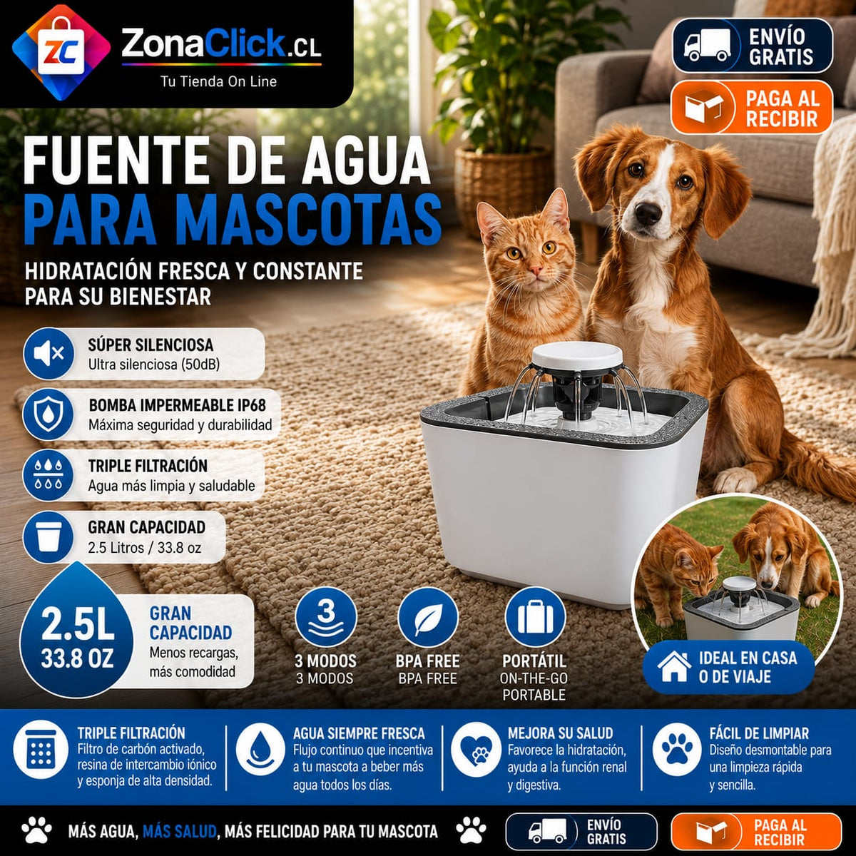 HydroPet Fresh™ – Fuente Inteligente para Perros y Gatos ENVÍO GRATIS🏠