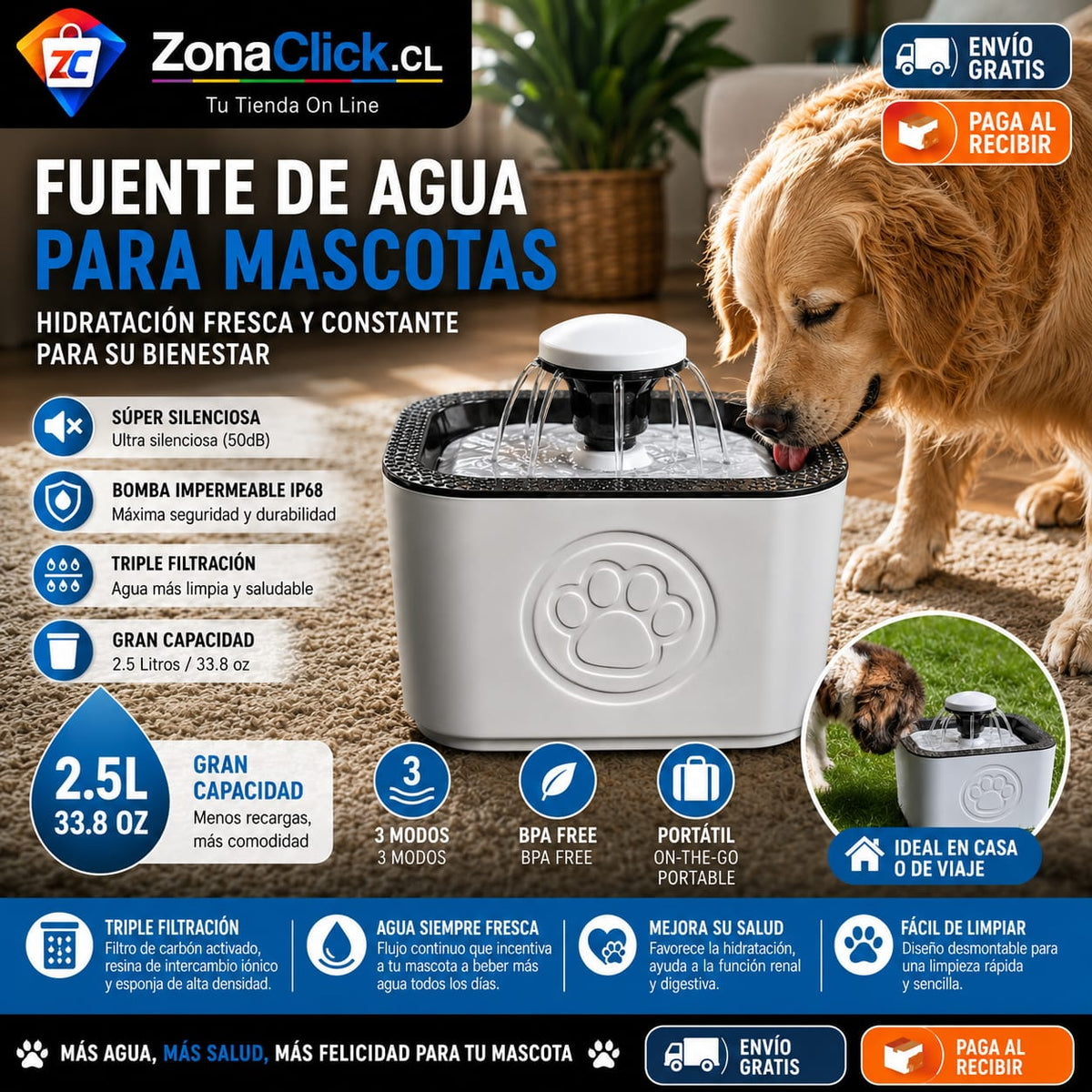 HydroPet Fresh™ – Fuente Inteligente para Perros y Gatos ENVÍO GRATIS🏠