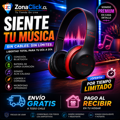 🎵Audífonos Bluetooth Inalámbricos P47 + 🚚 ENVÍO GRATIS + PAGA AL RECIBIR 🏠