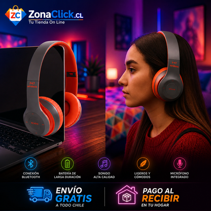 🎵Audífonos Bluetooth Inalámbricos P47 + 🚚 ENVÍO GRATIS + PAGA AL RECIBIR 🏠