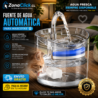 🐾 BEBEDERO MASCOTAS TRANSPARENTES +🚚 ENVÍO GRATIS + PAGA AL RECIBIR🏠