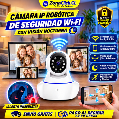 Cámara IP Robótica de Seguridad Wi-Fi Visión Nocturna + ENVÍO GRATIS + PAGA AL RECIBIR