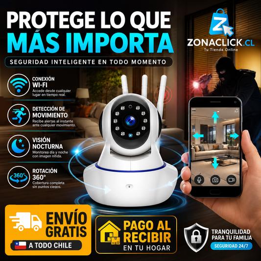 Cámara IP Robótica de Seguridad Wi-Fi Visión Nocturna + ENVÍO GRATIS + PAGA AL RECIBIR