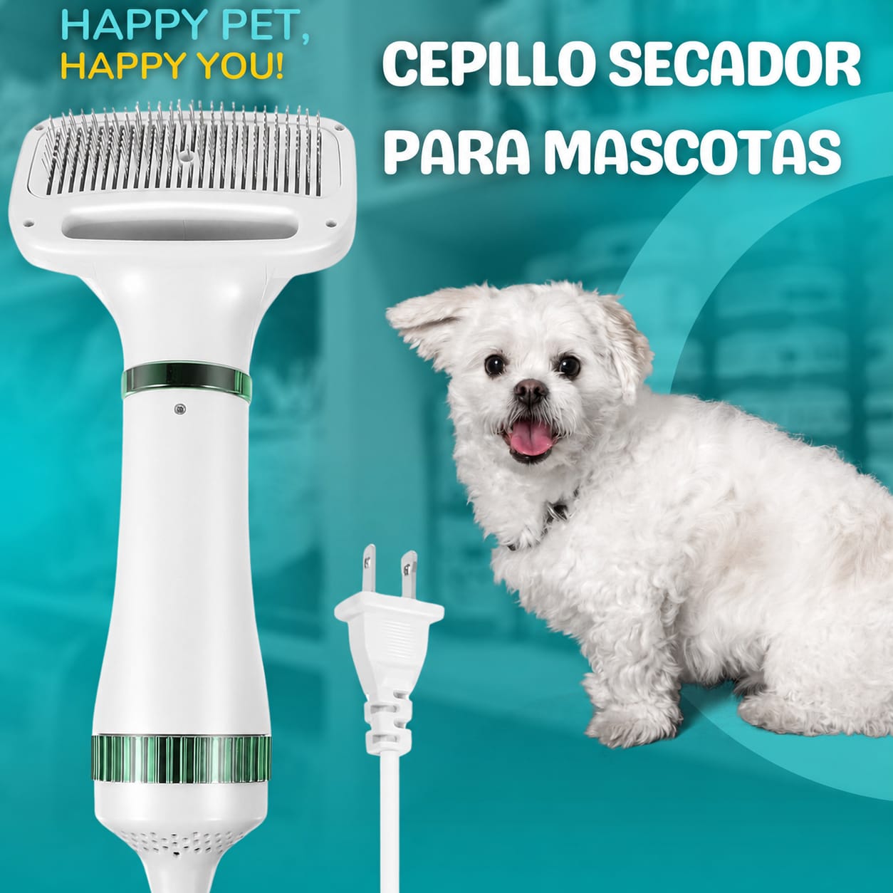Secador Cepillo Pelo Mascotas 2 En 1 🐶 ENVÍO GRATIS ✨
