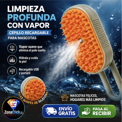 🐶🐱Cepillo a Vapor + GUANTE QUITAPELOS DE REGALO + ENVIO GRATIS + PAGA AL RECIBIR🏡