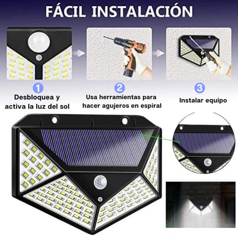 Foco Solar ☀️ Premium con Sensor 💡PACK 2 + ENVÍO GRATIS + PAGA AL RECIBIR📦